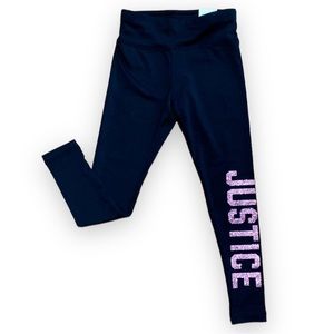 Justice Pink Glitter Leggings!